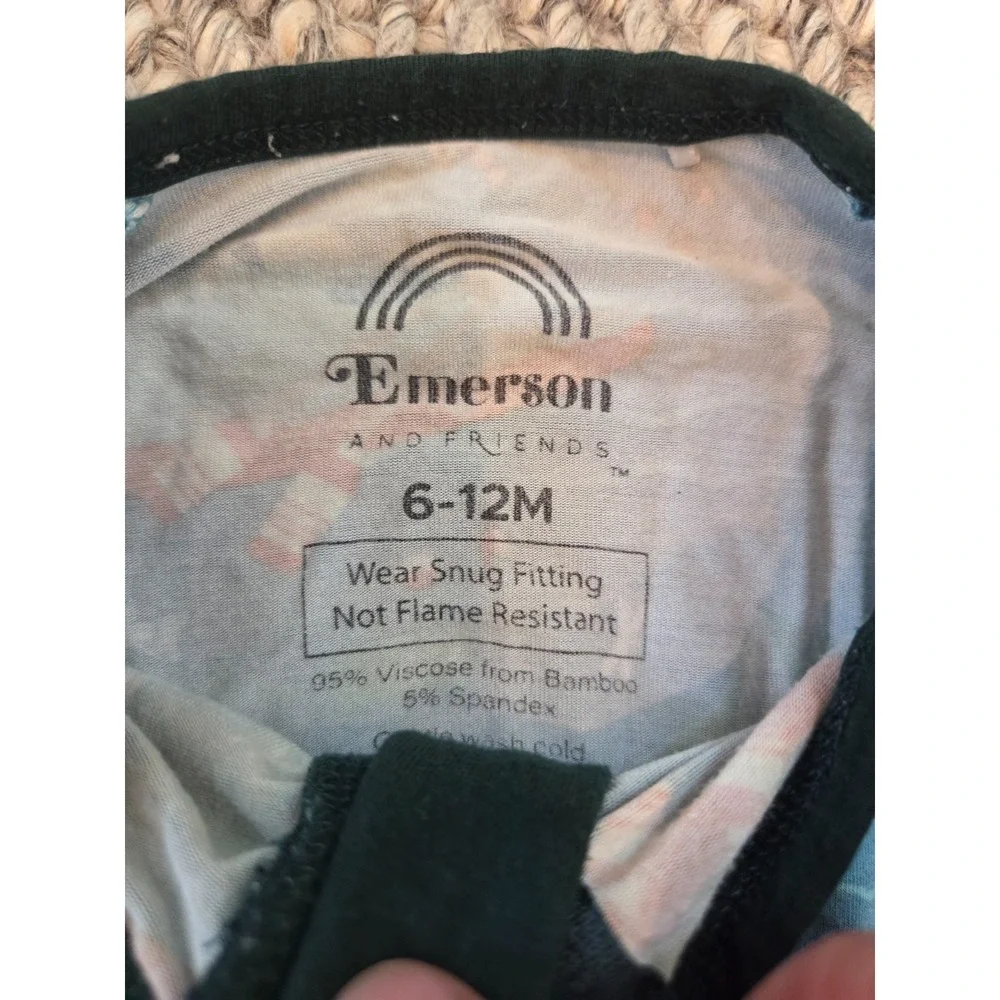 Emerson and Friends Zipper Bamboo Viscose One Piece Pajamas Infant 6-12m